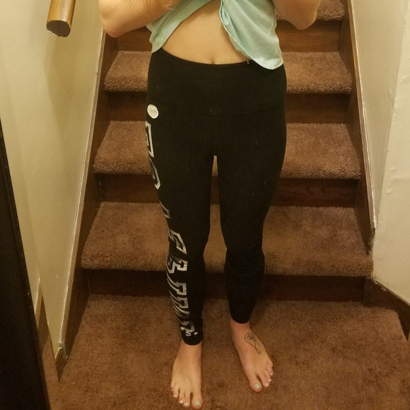 PINK Victoria's Secret Pants - NWT VS PINK Black Full Length Hi Waisted Leggings